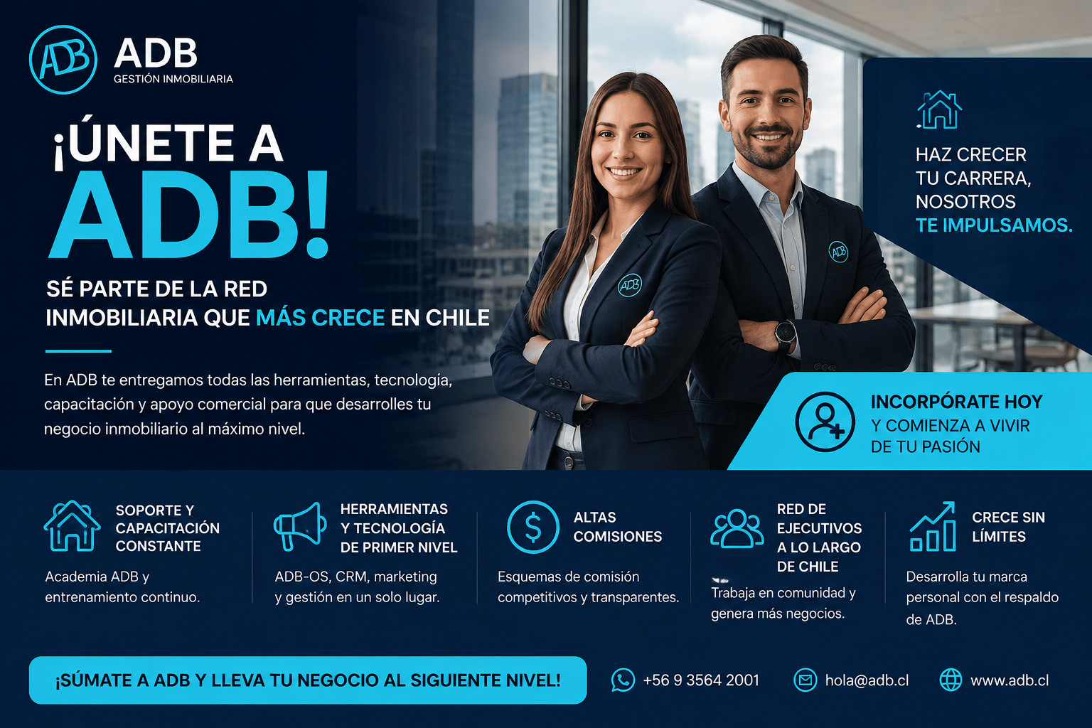 Únete a ADB - Incorpórate como Ejecutivo de Negocios Inmobiliarios